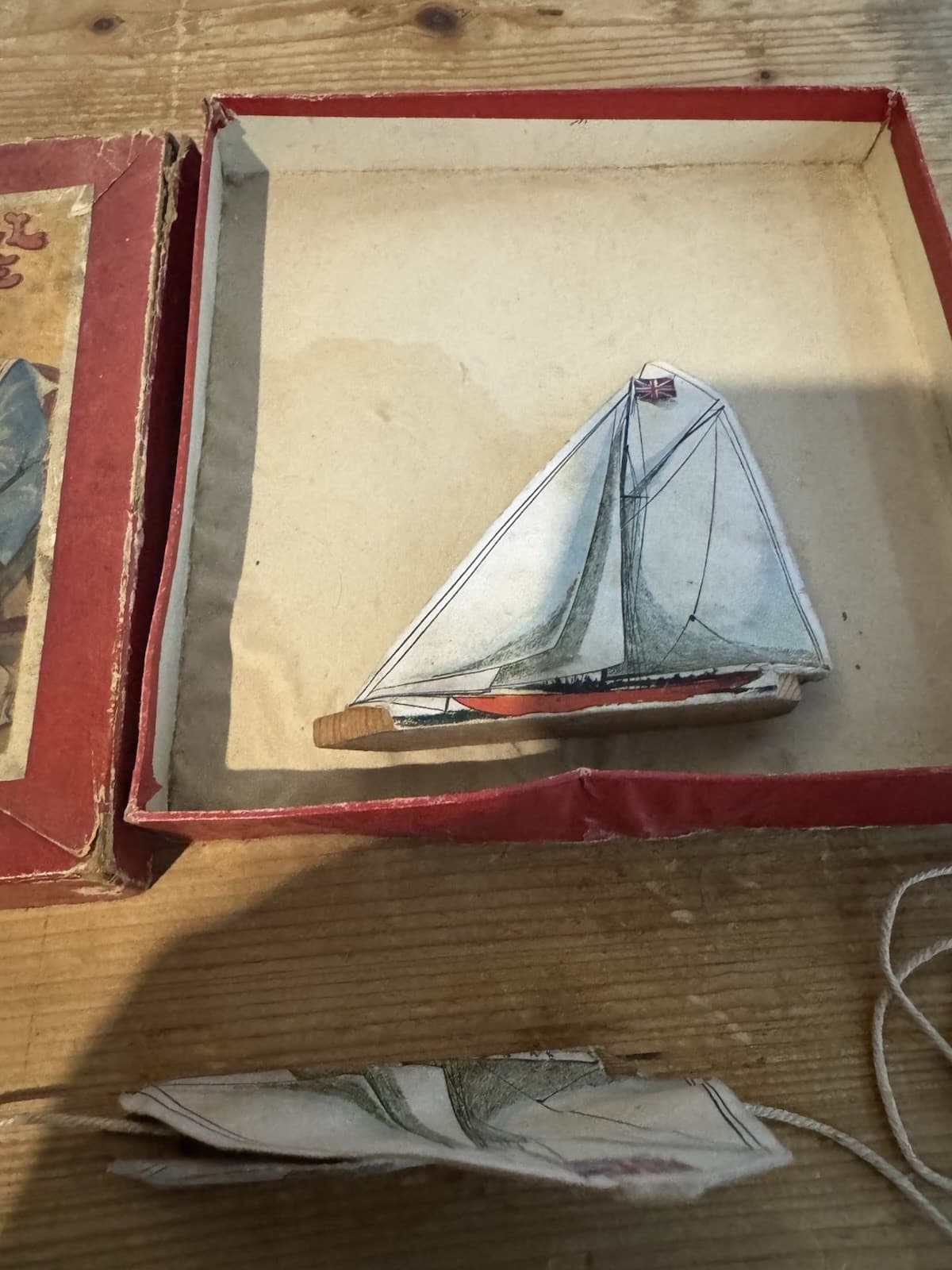 Antique Mechanical Yacht Race Game likely by Glevum Games  1900 - 1920 British 5