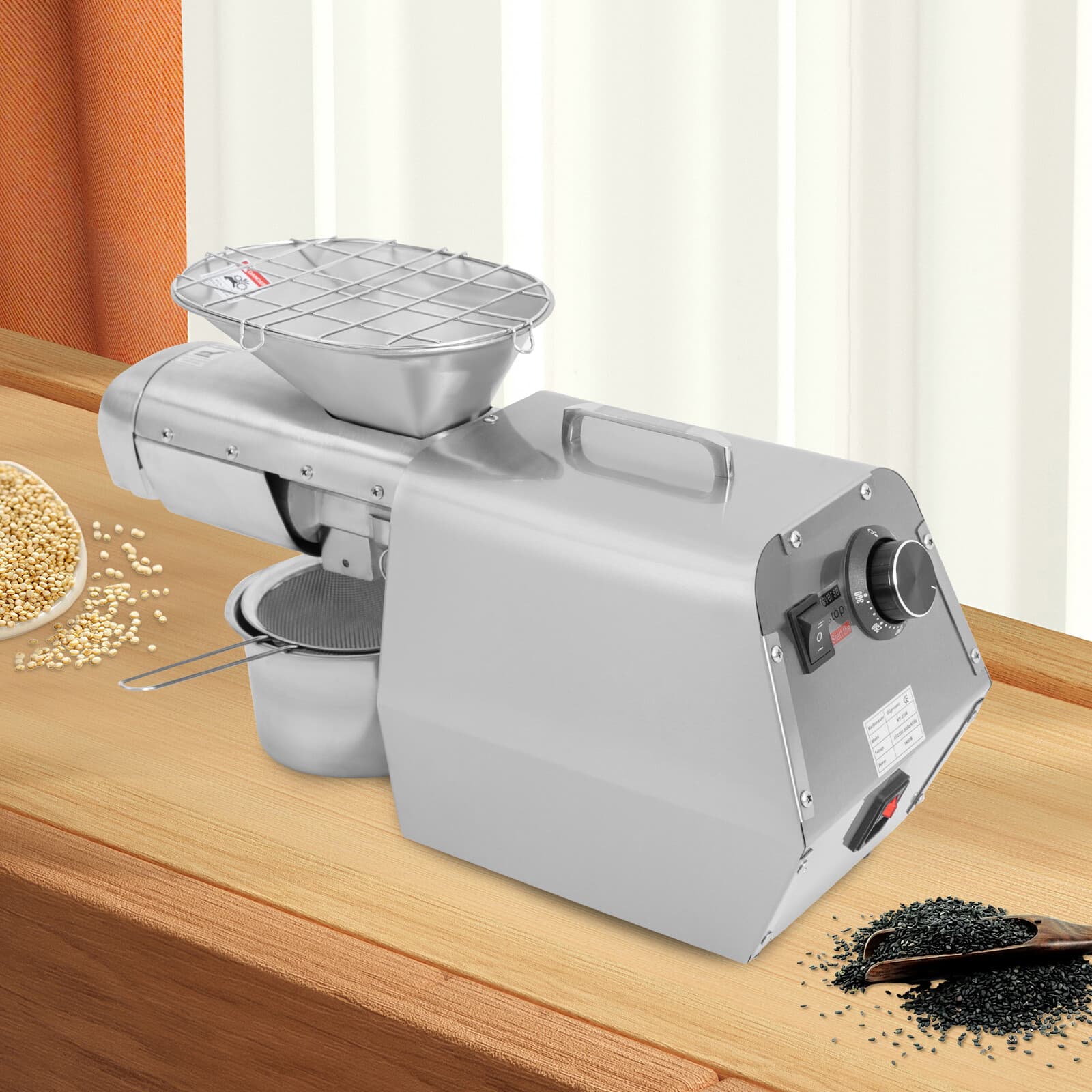 Oil Press Machine Seed Oil Extractor Stainless Steel Cold &Hot Oil Press Machine 4