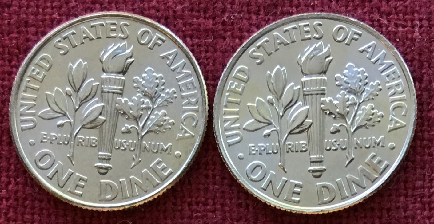 2009 P & D Mint  Roosevelt Dimes - OBW - FROM Uncirculated rolls, 1 DIME of each 3