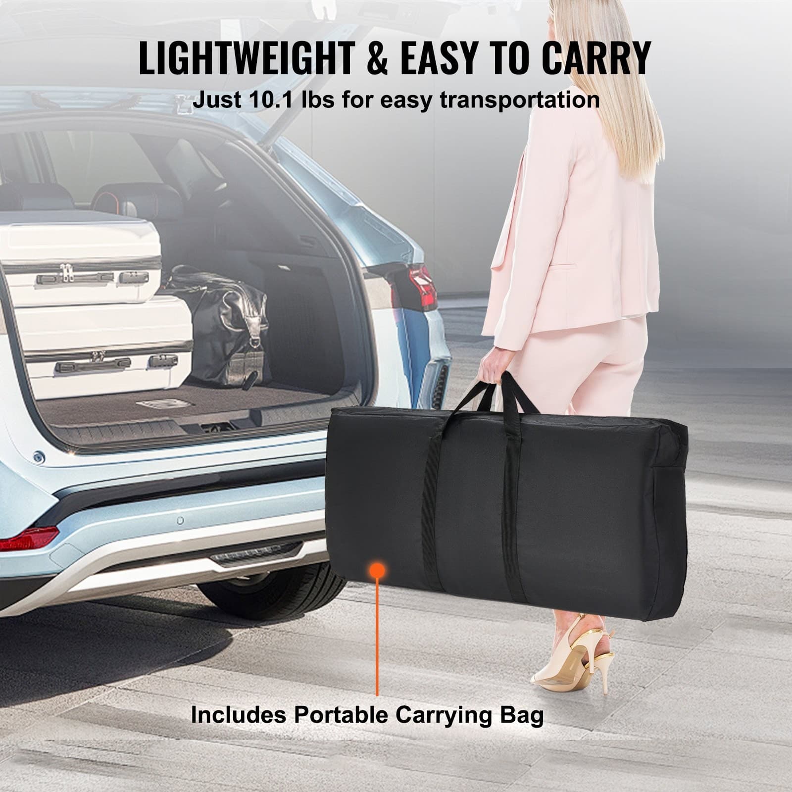 VEVOR Folding Portable Bar Table,Tradeshow Podium Table for Indoor,Outdoor,Party 4