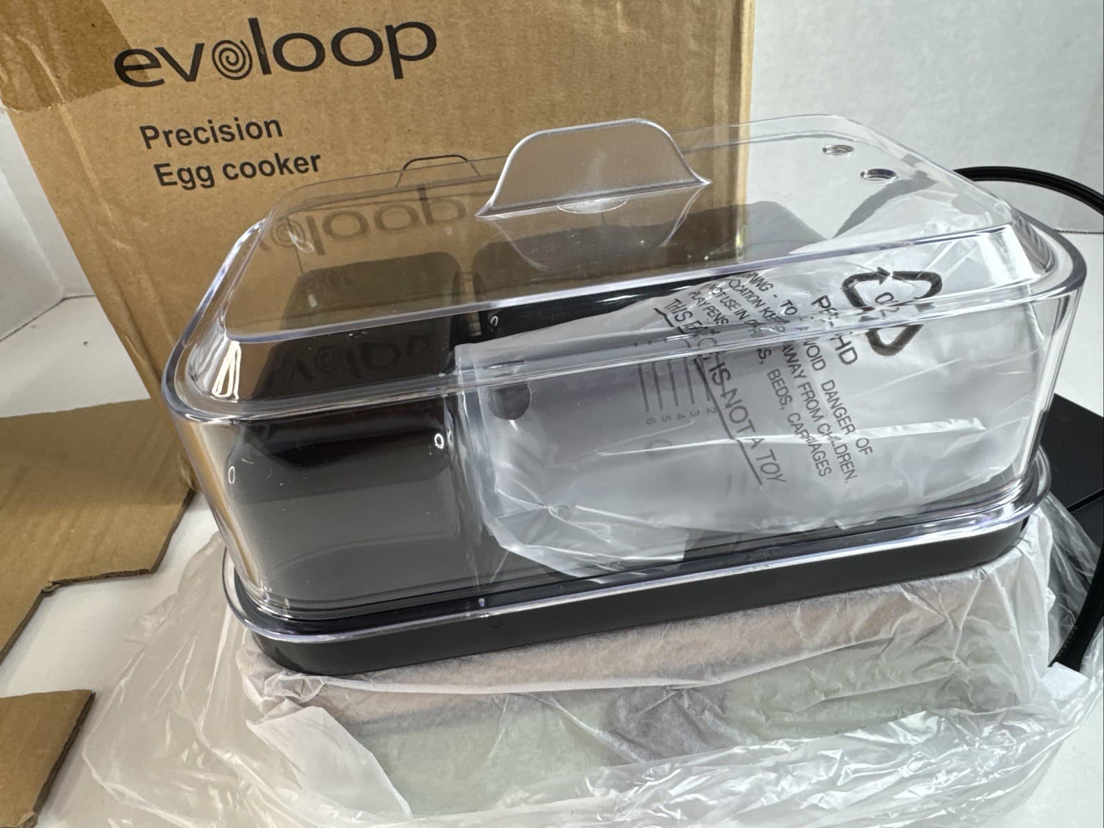 EVOLOOP Quick Egg Cooker 6 Eggs Capacity 2