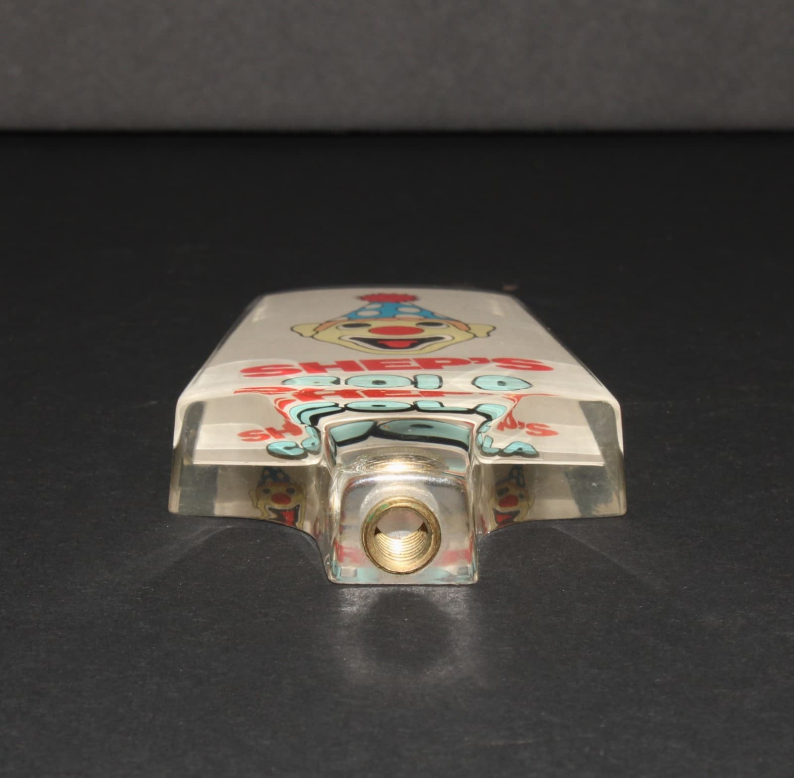 Vintage Shep's Cola Clown Soda Fountain Tap Handle Acrylic 6" Pittston PA 2