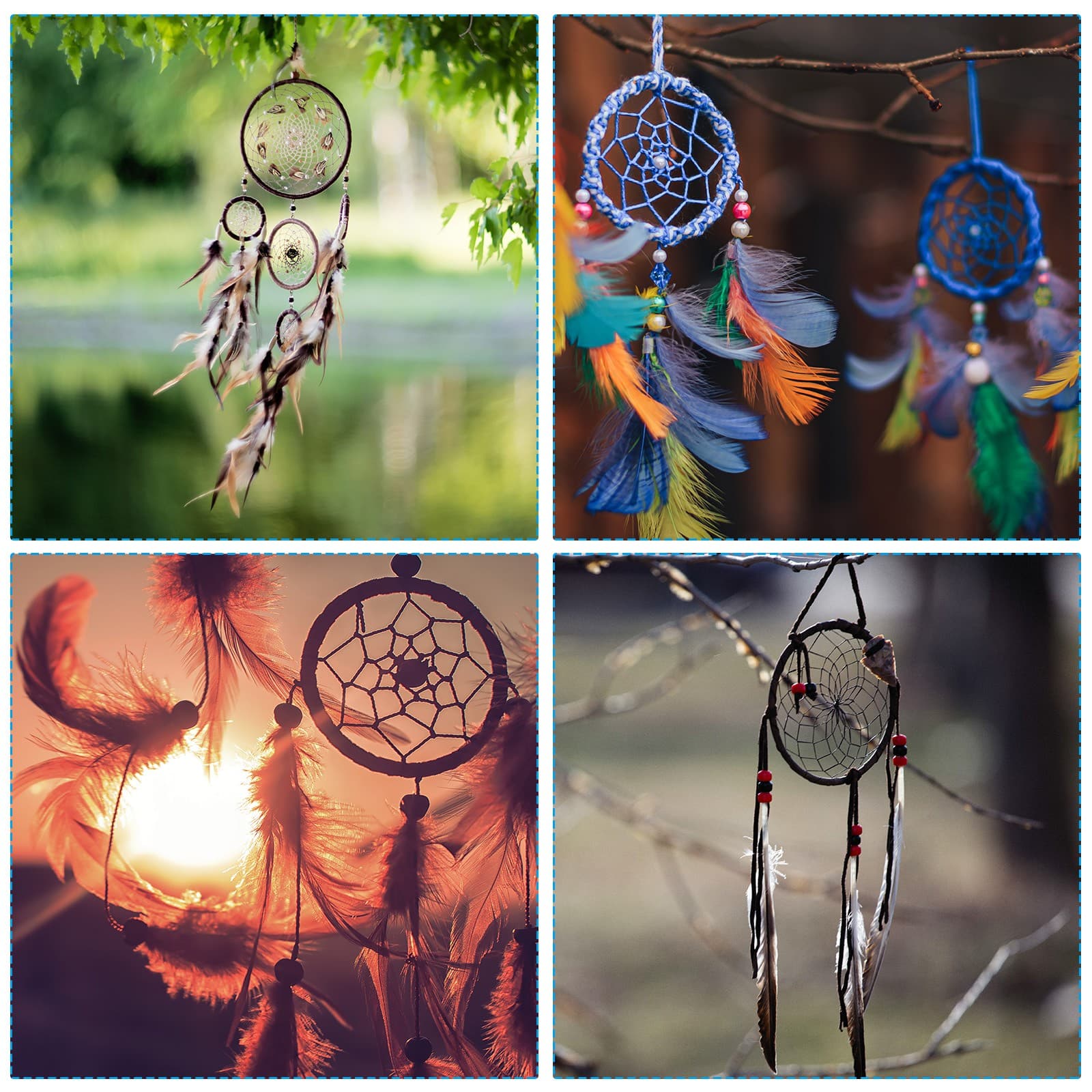 20Pcs 3 Inch Dream Catcher Rings Metal Macrame Wreath Floral Round Ring Hoop 6