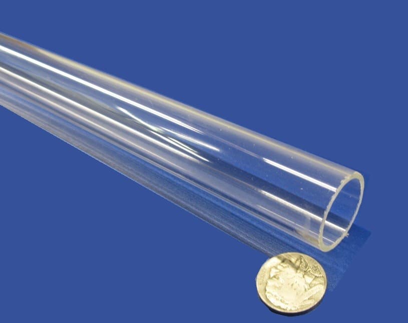 Acrylic Tube Clear Extruded 1.00" OD x .875" ID x .062" Wall x 72 Long, 2 Units