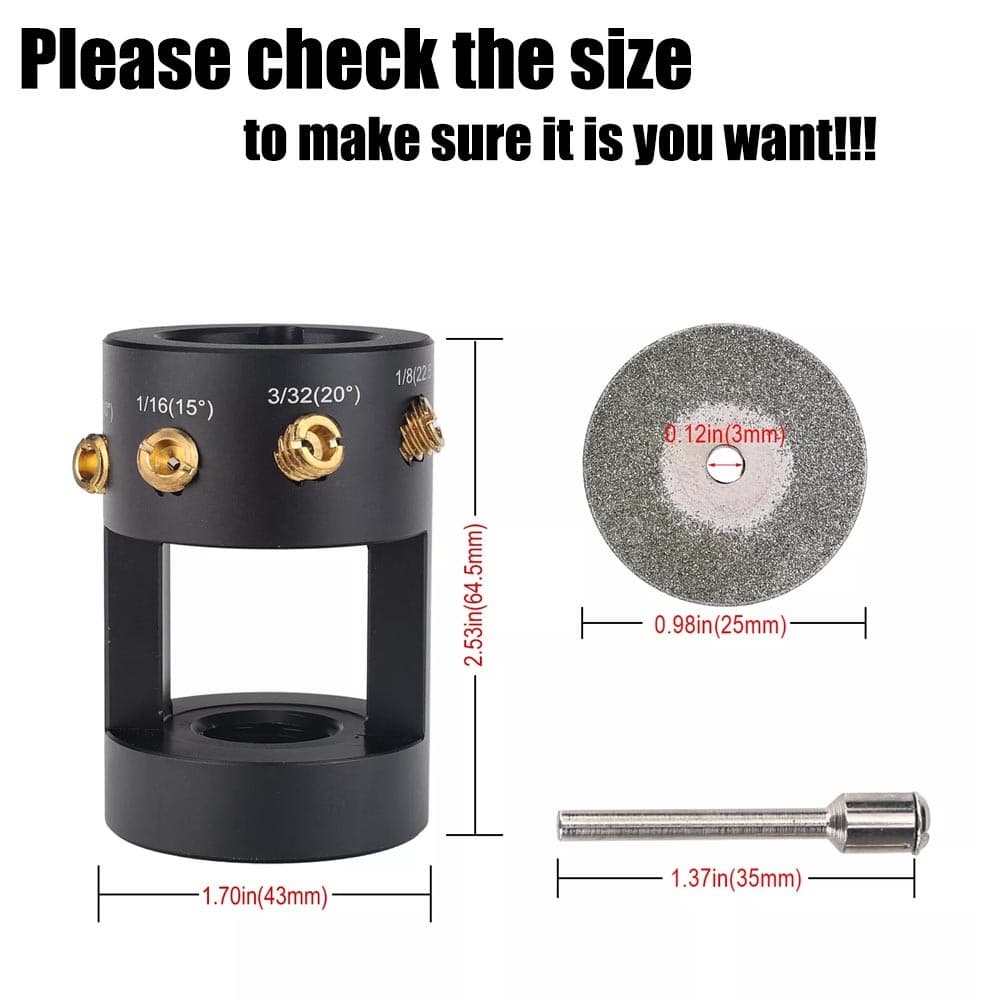 TIG Welding Tungsten Electrode Sharpener/ Grinder Multi-Angle & Offsets 2