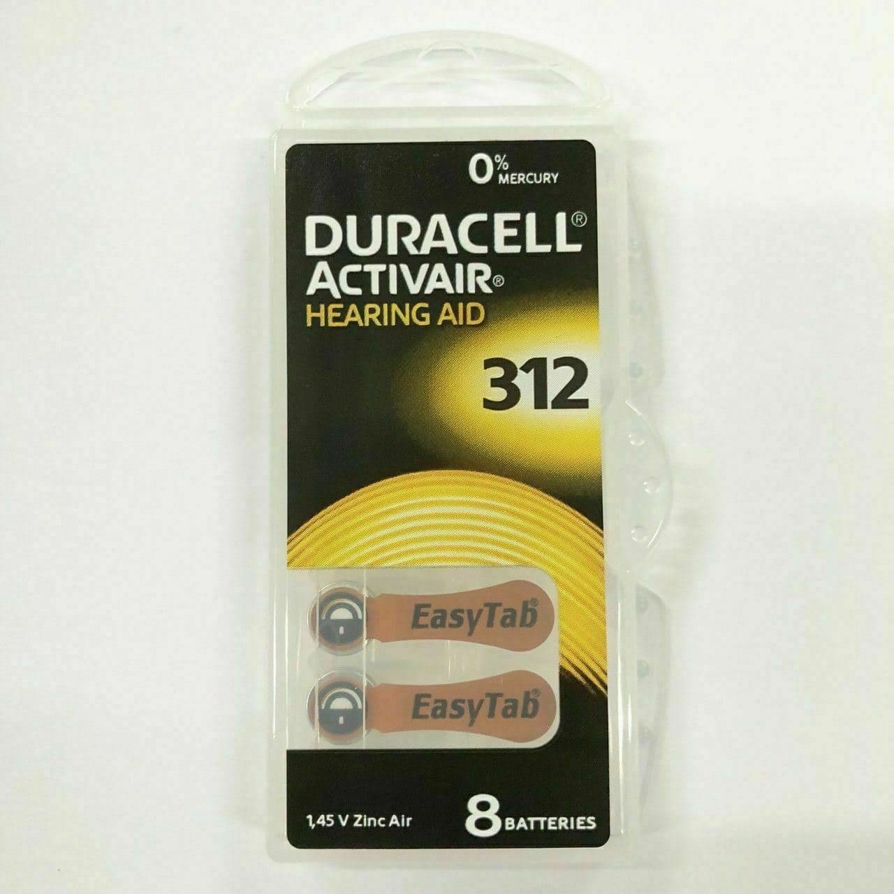 Duracell Activair Hearing Aid Batteries Size 312 Exp  2028 (16 to 400 Batteries) 2