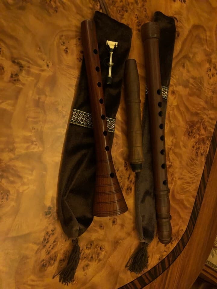 New.Handmade.Blue and Zurna, one cane for Zurna. As a gift: cases for them 6