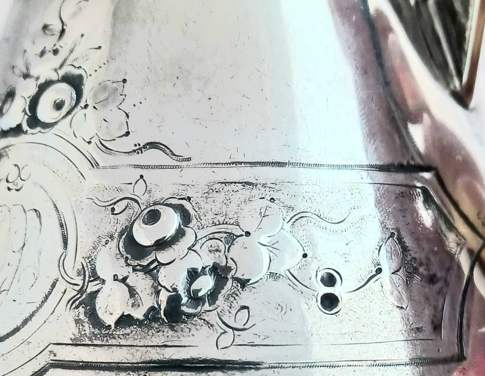 Gorham Coin Silver Floral Creamer 3" tall 2