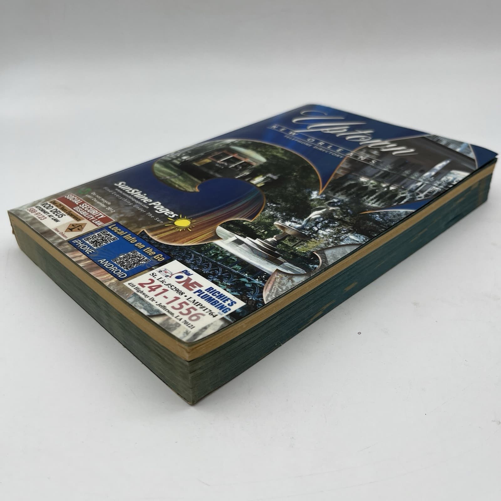 2011-2012 New Orleans Telephone Directory Uptown Sunshine Pages 9x6x1" 3