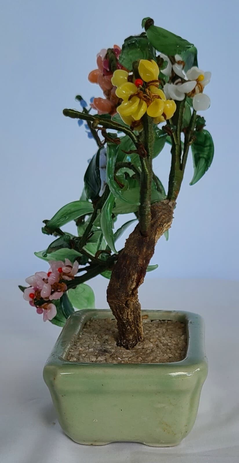 Jade Tree Oriental Asian Chinese  Feng Shui Pink Yellow White Pink Peach Green 2