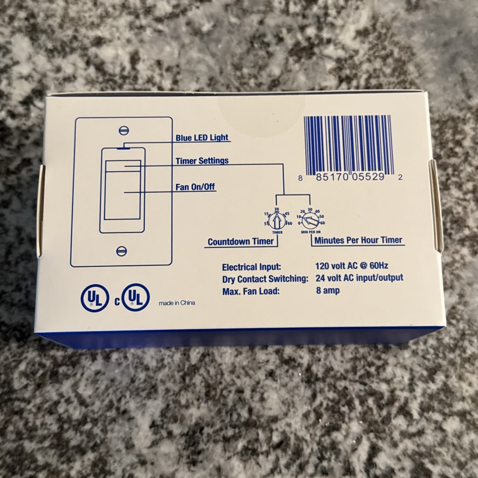 FV-WCD01-W Whisper Control Countdown Hourly Timer Ventilation Fan Control NEW 2