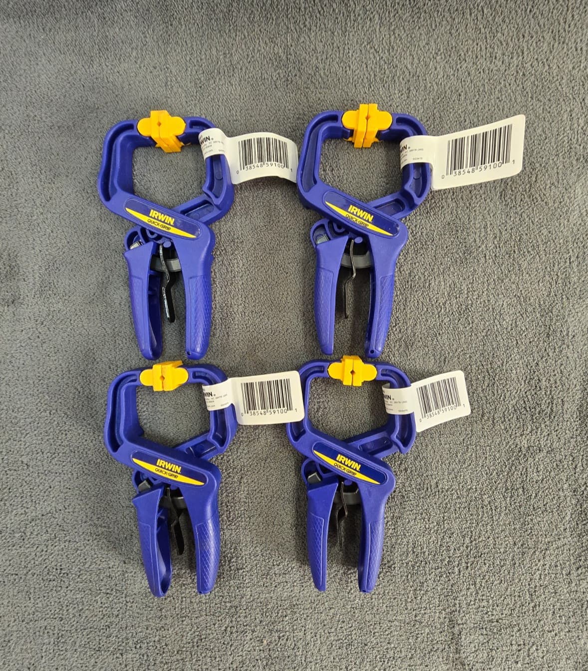 (4) Irwin Small 1-1/2"  Quick-Grip Locking Handi-Clamp