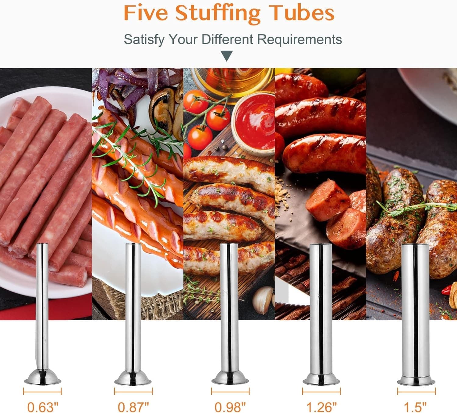 Vertical Electric Adjustable Speed Sausage Filler Stuffer, 15.4LBS/10L Capacity 4