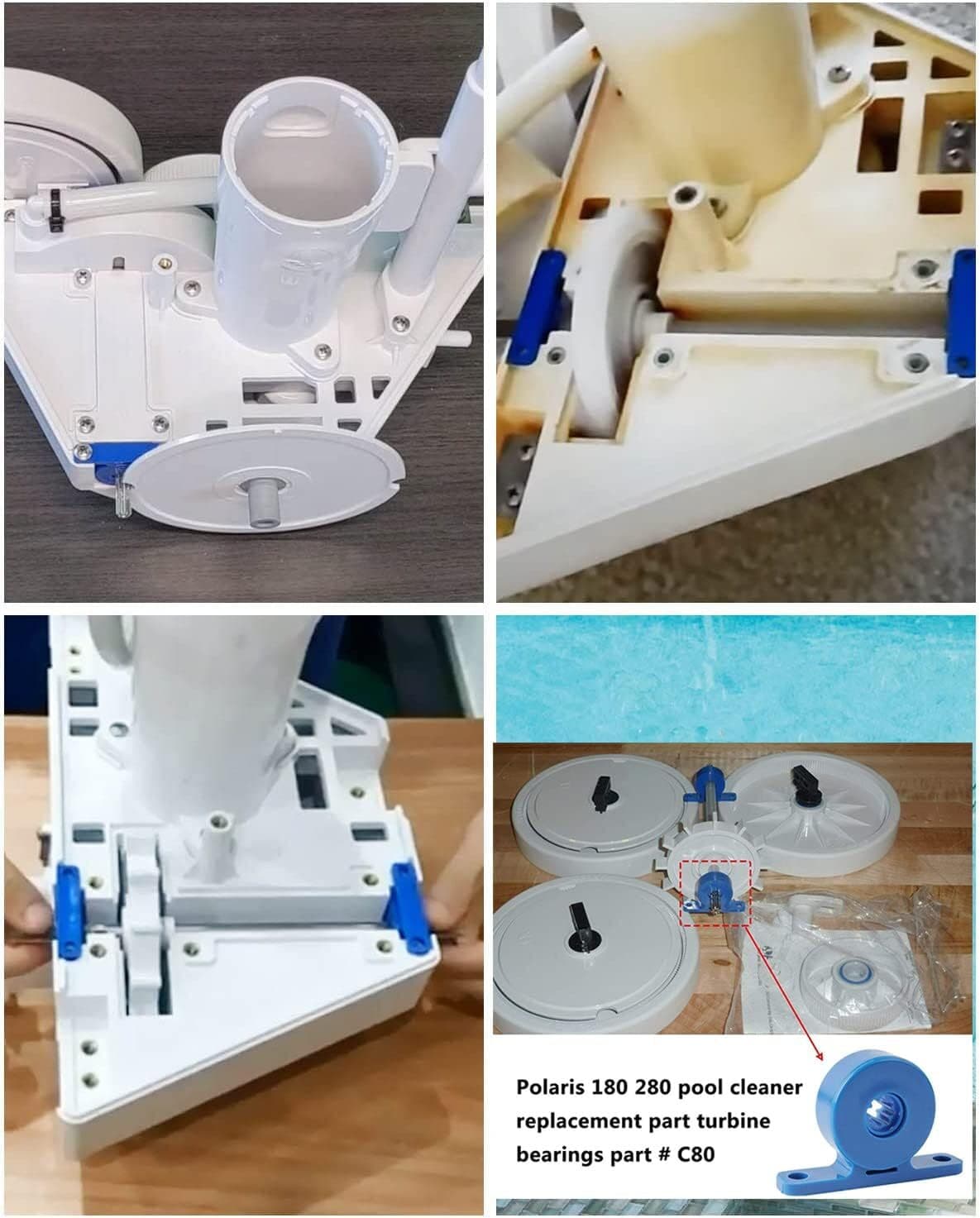 2 PK 280 Drive Shaft Turbine Bearing C80 For Polaris 280 Pool Cleaner 3