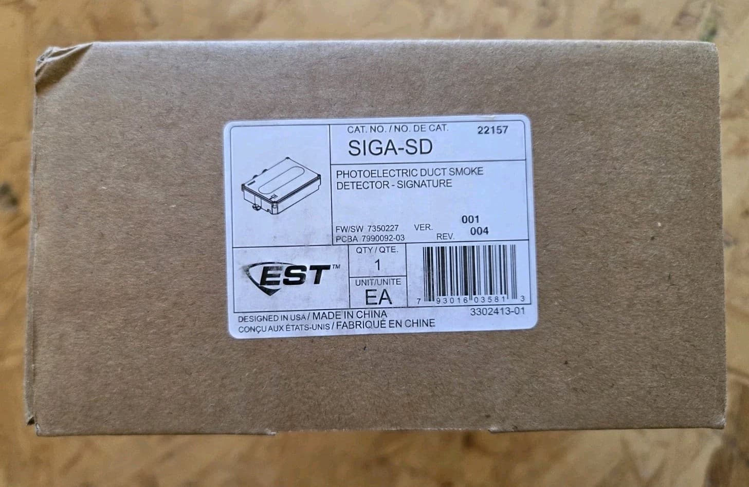 EDWARDS EST SIGA-SD PHOTOELECTRIC DUCT SMOKE DETECTOR - BRAND NEW - 62 AVAILABLE 3