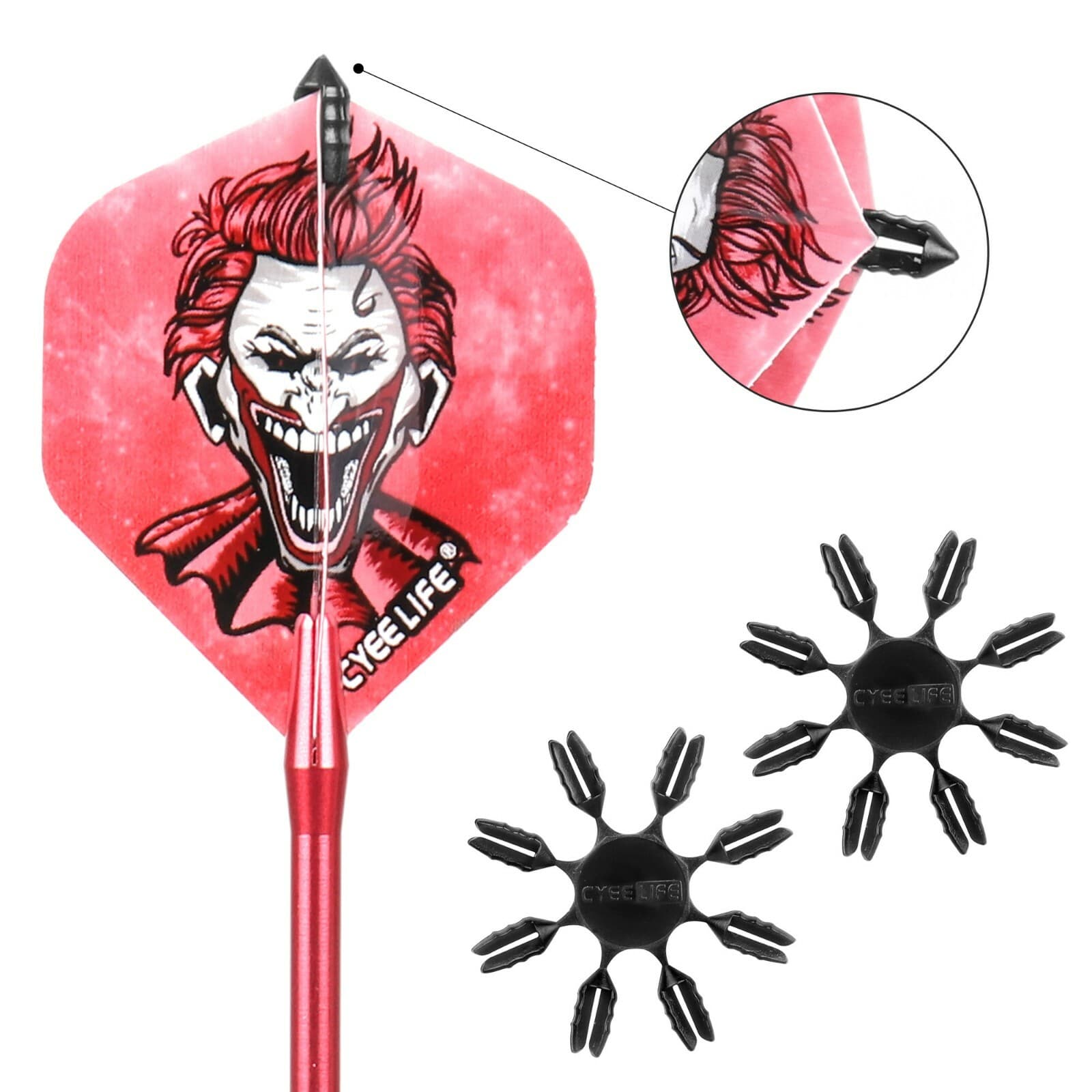 Professional Dart Accessories kit set 36 Flights+18 Alu Shafts+Sharpener+Tools 4