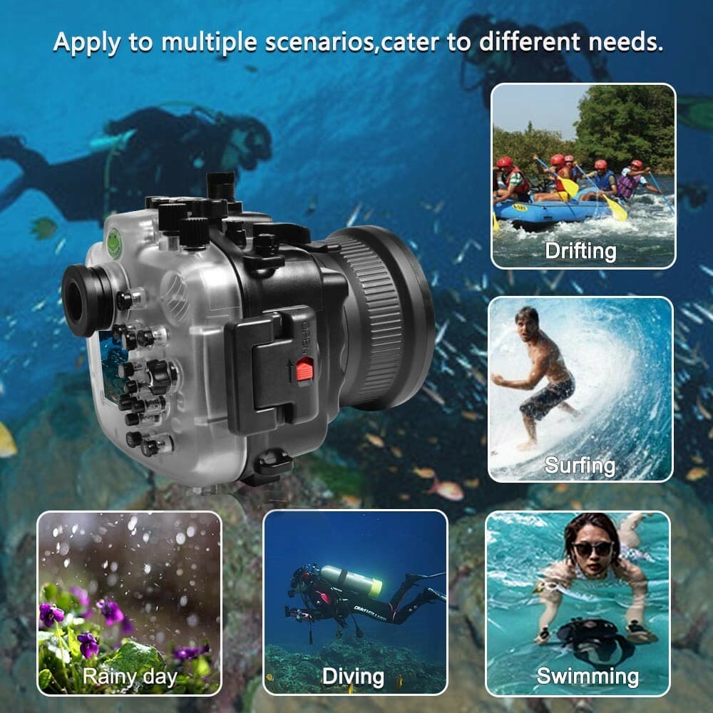 Seafrogs 40M/130FT Underwater Camera Housing For Sony A1 With Standard Port 6