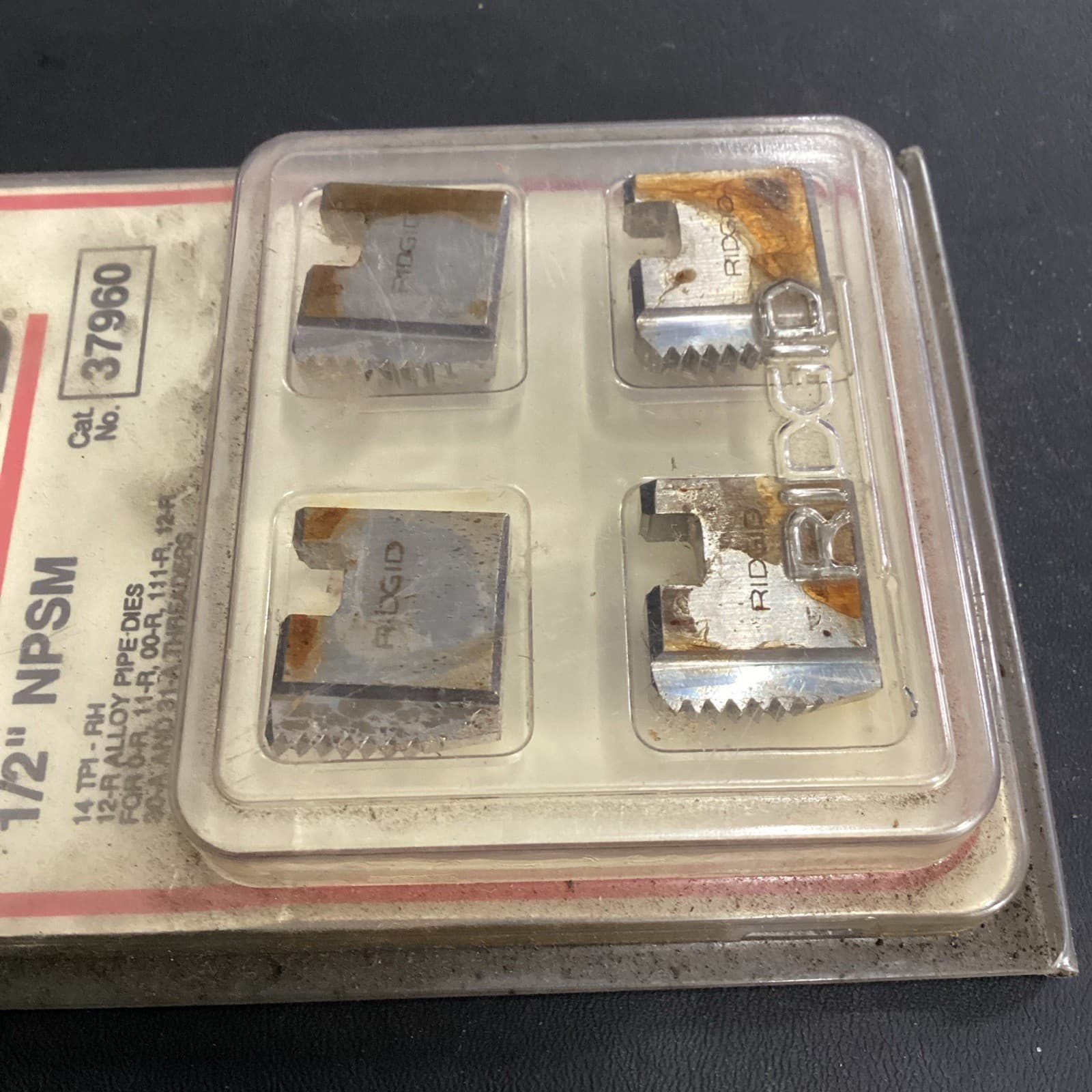 Ridgid 37960 Pipe Threader Dies 1/2" NPSM 14 TPI-RH NOS 4