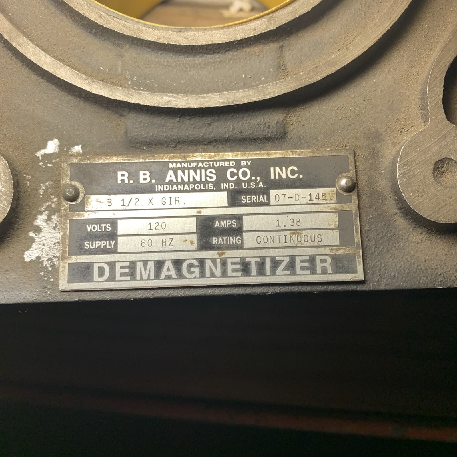 RB Annis 3 1/2 X Cir. Circular Demagnetizer Machinist Tool Maker Surface Grinder 2