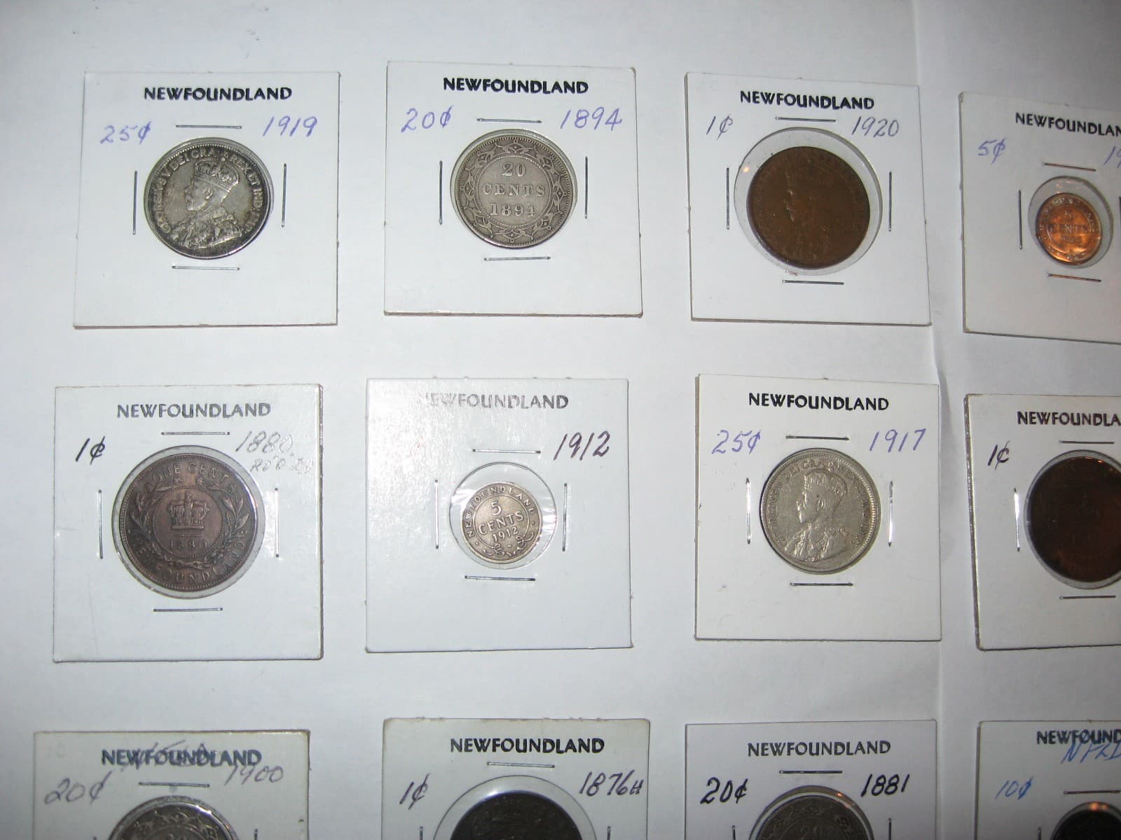 " Lot of 30 " Canada Newfoundland Coins Various Years  1  5  10  20  25 Cents 3
