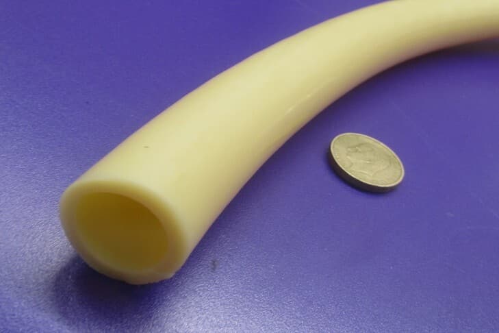 Latex Rubber Tubing Shore A35 Amber 1.0" OD x 3/4" ID x 1/8" Wall x 2 Ft Length 6