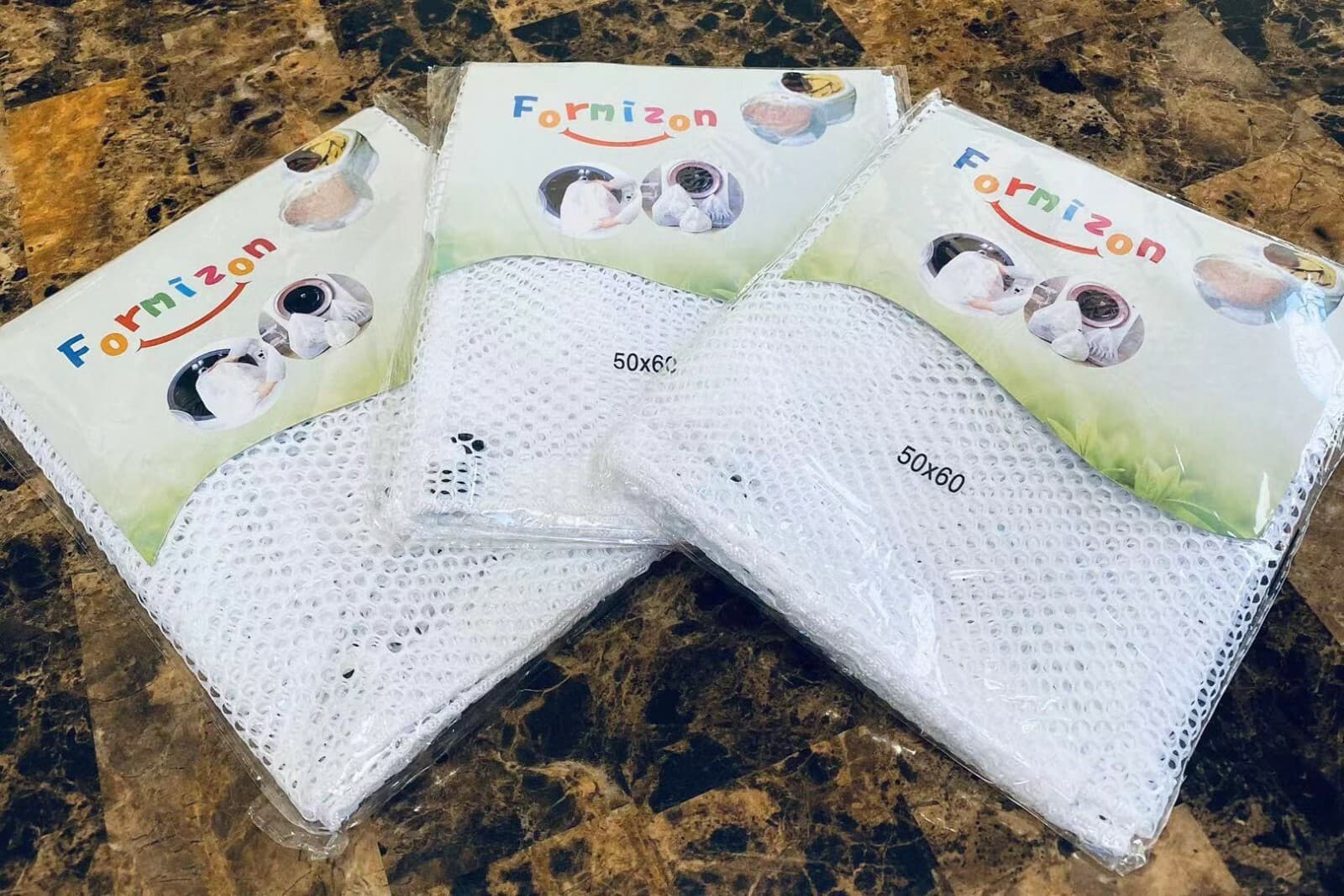 3x Large Laundry Bag Washing Mesh Net Drawstring 50x60cm Underwear Bra HeavyDuty 3