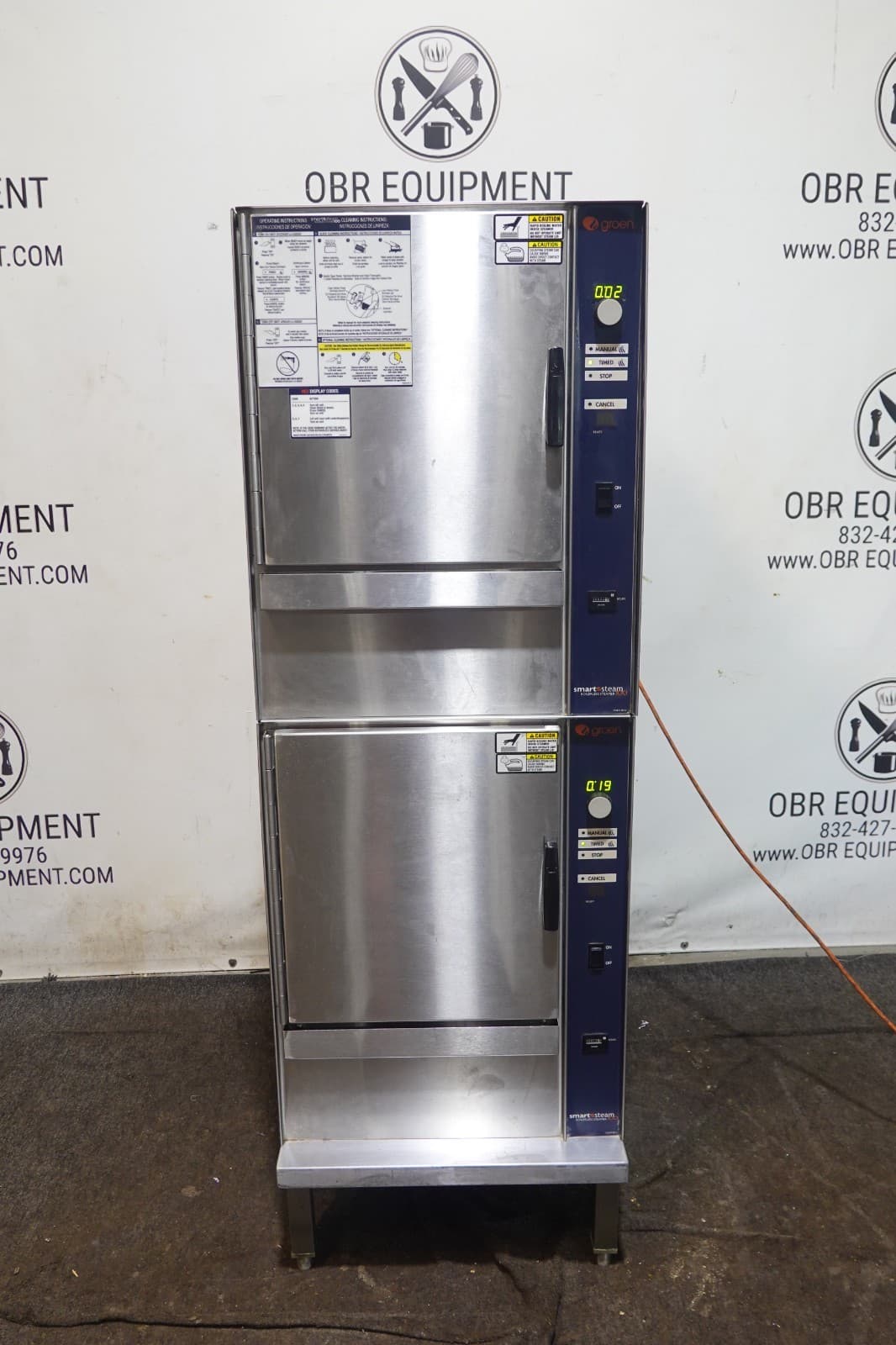 GROEN 10 PAN DOUBLE STACKED NATURAL GAS CONVECTION STEAMER MODEL SSB-5G