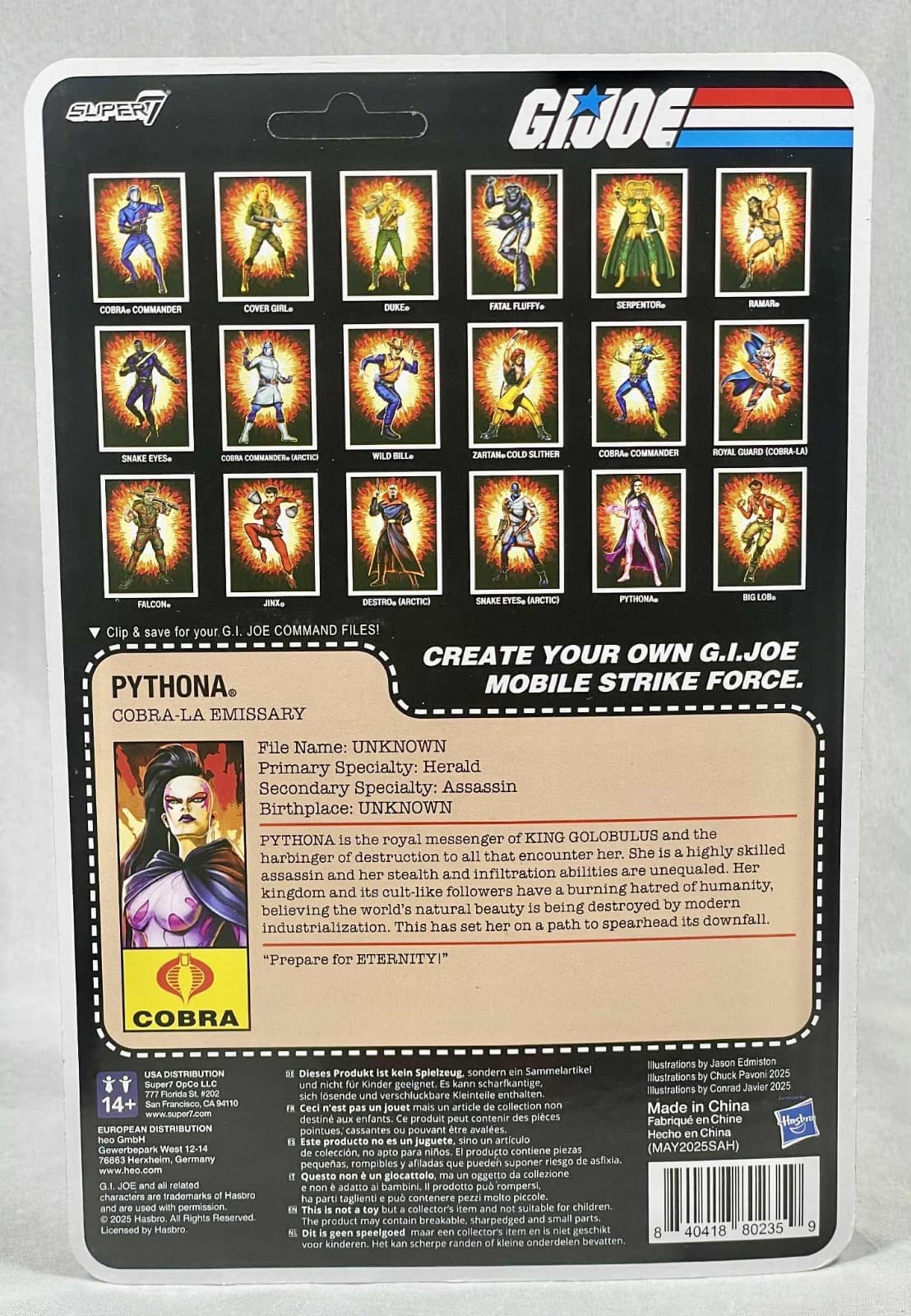 G.I.Joe ReAction+ Wave 5 Arctic Destro Arctic Snake Eyes Big Lob Pythona oring 5