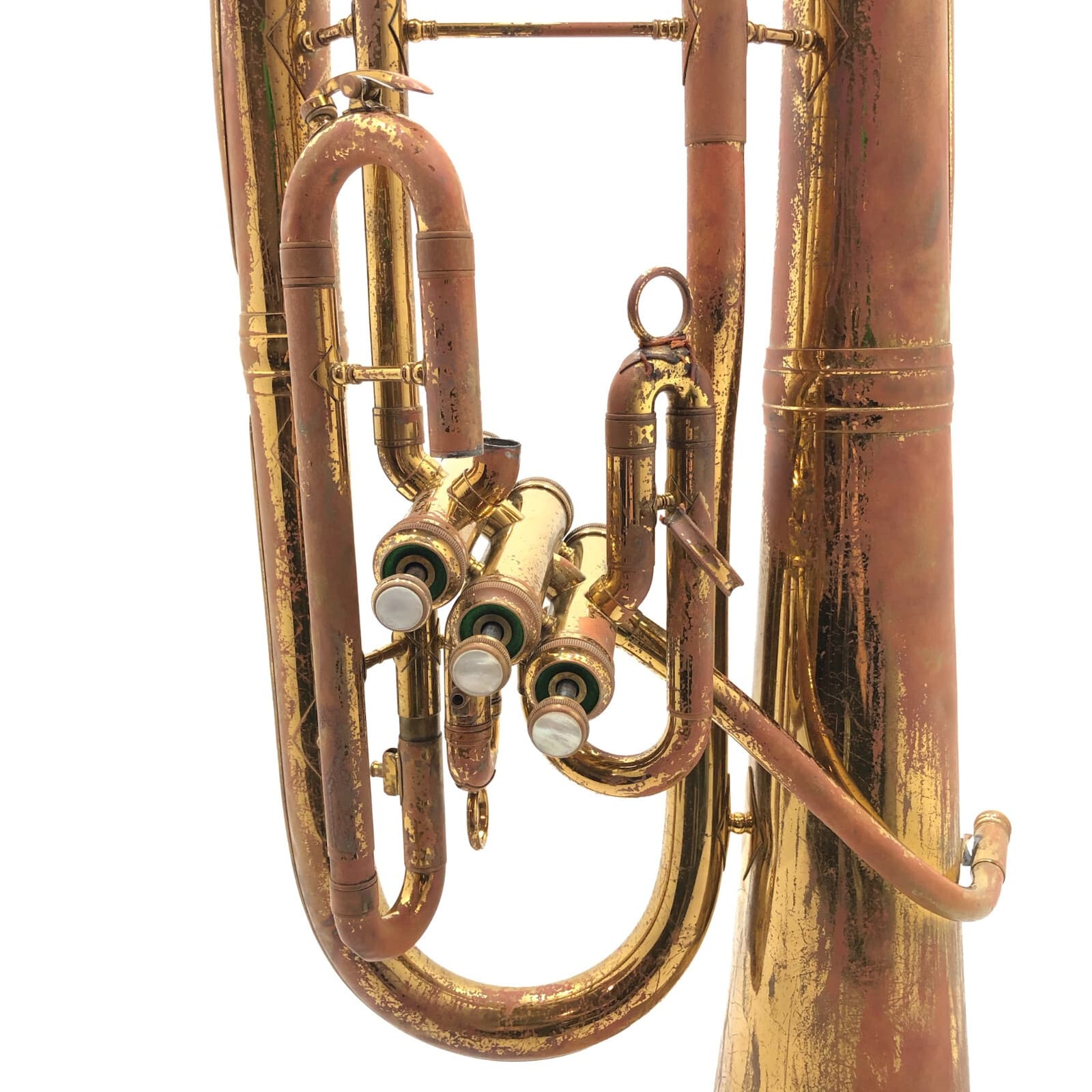 King Musical Instruments 628 Brass 3-Valve Euphonium w Case, No Mouthpiece 4