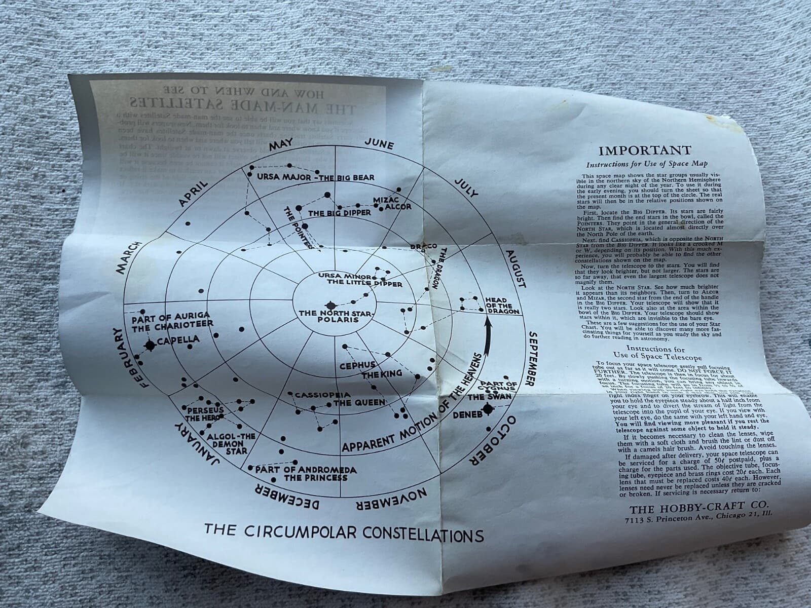 Vintage 1958 Handheld Space Telescope with instructions. 5