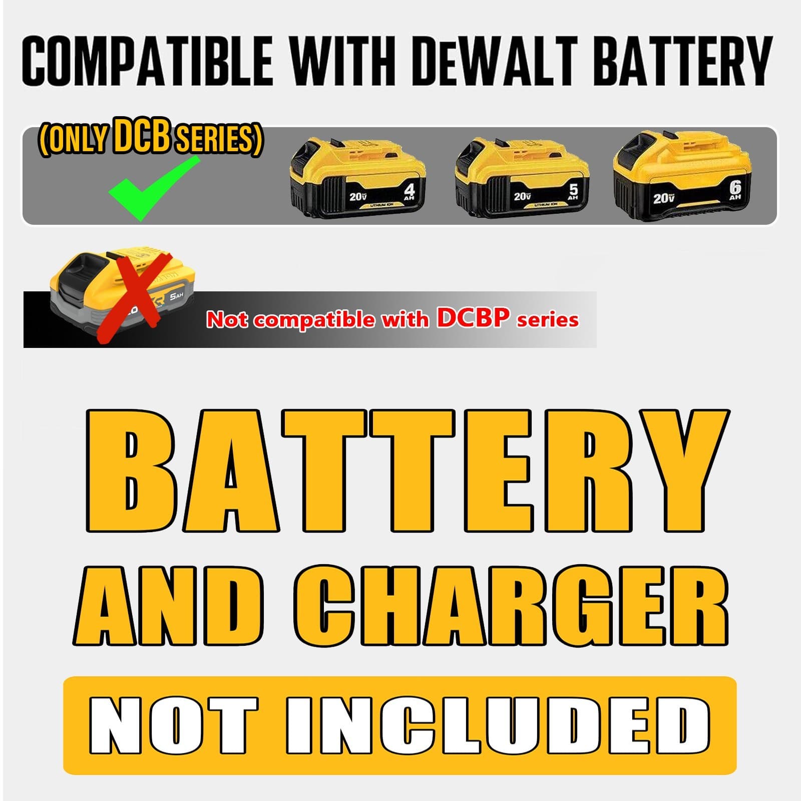 12 in Cordless Compact Chainsaw For DEWALT 20V MAX Battery Brushless w/2 chains 2