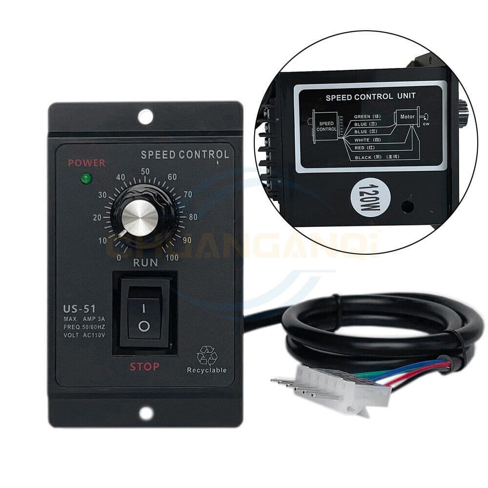 AC 110V Electric Motor Speed Controller Reversible Switch Regulator Switch 120W