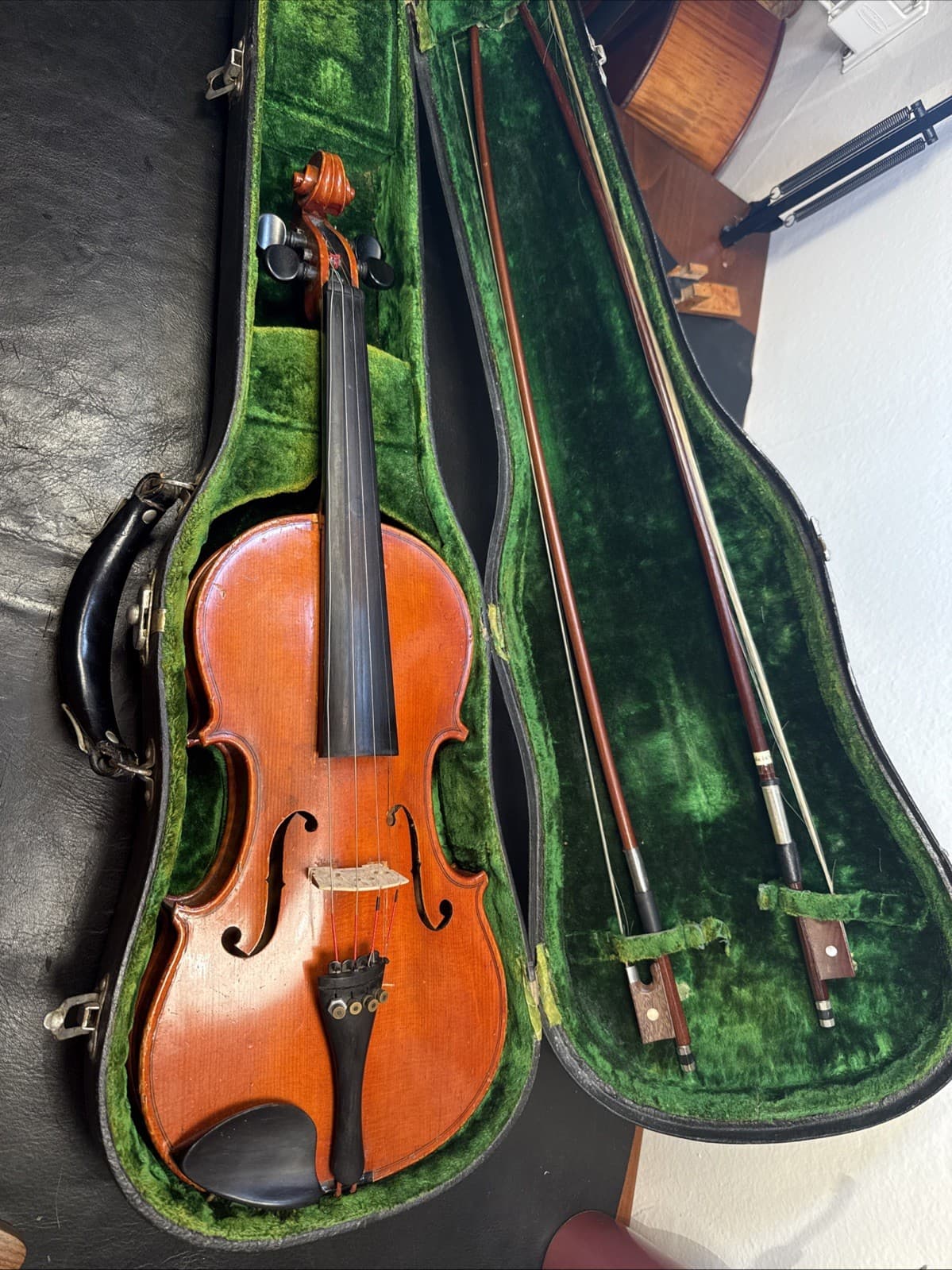 1899 Geo. H Perkins 4/4 Violin With Case And Two Bows