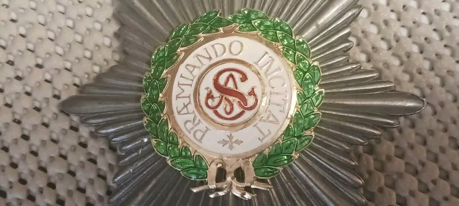 Antique Polish Order of St. Stanislaus Silver Breast Star WWI J. Knedler Warsaw 5