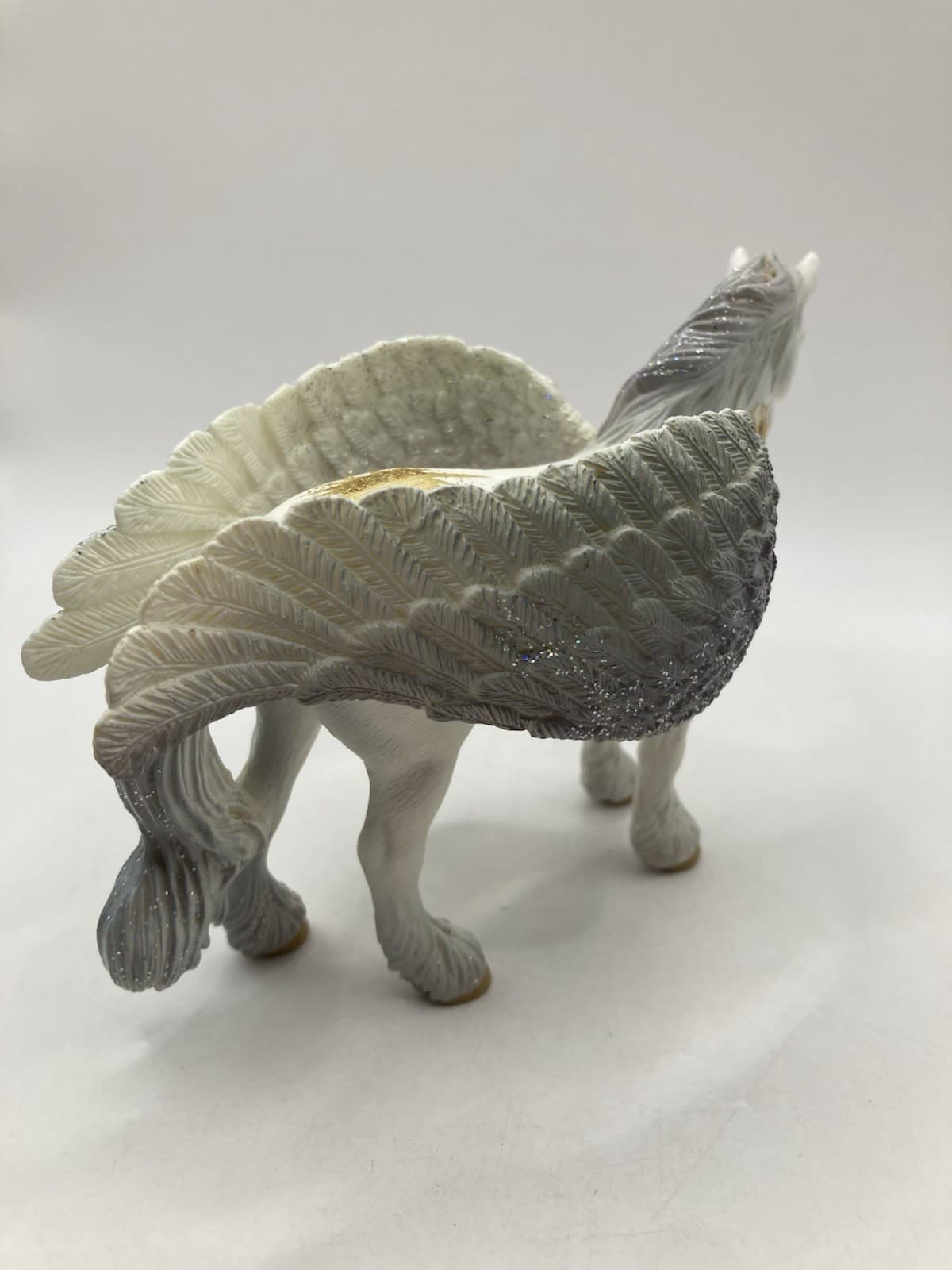 2009 Schleich Bayala Pegasus White Glitter Sunburst Flying Horse D-73527 Retired 3