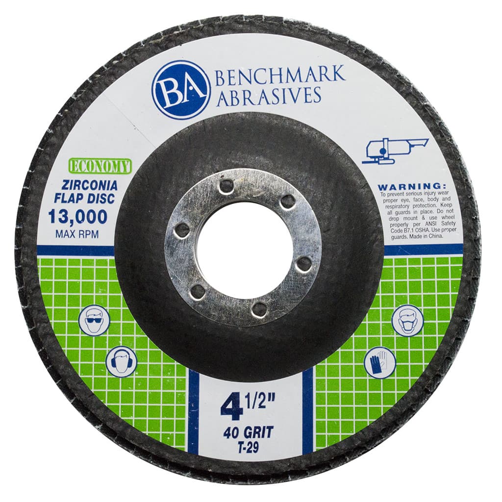 10 Pack - 4.5" Economy Flap Disc Grinding Wheels Type 29 (Angled Face) 5