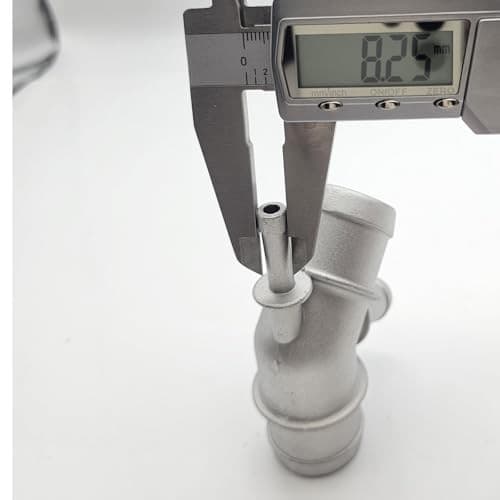 New Upper Radiator Cooling Coolant Cast Aluminum Water Distribution Pipe Hose  2