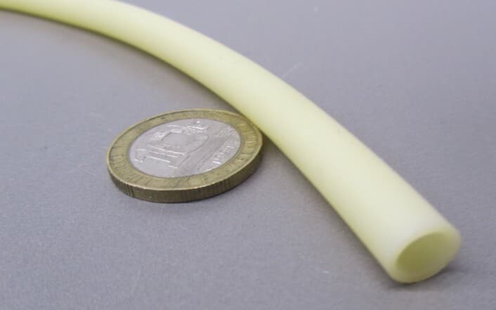 Latex Rubber Tubing Shore A35 Amber 5/16" OD x 1/4" ID x 1/32" Wall x 10' Length 2