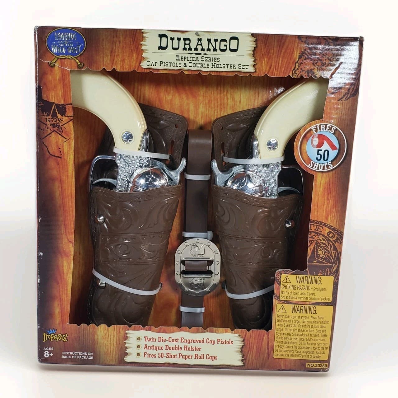 Legends of the West Durango Replica Cap Pistols & Holster Set, NIB NOS