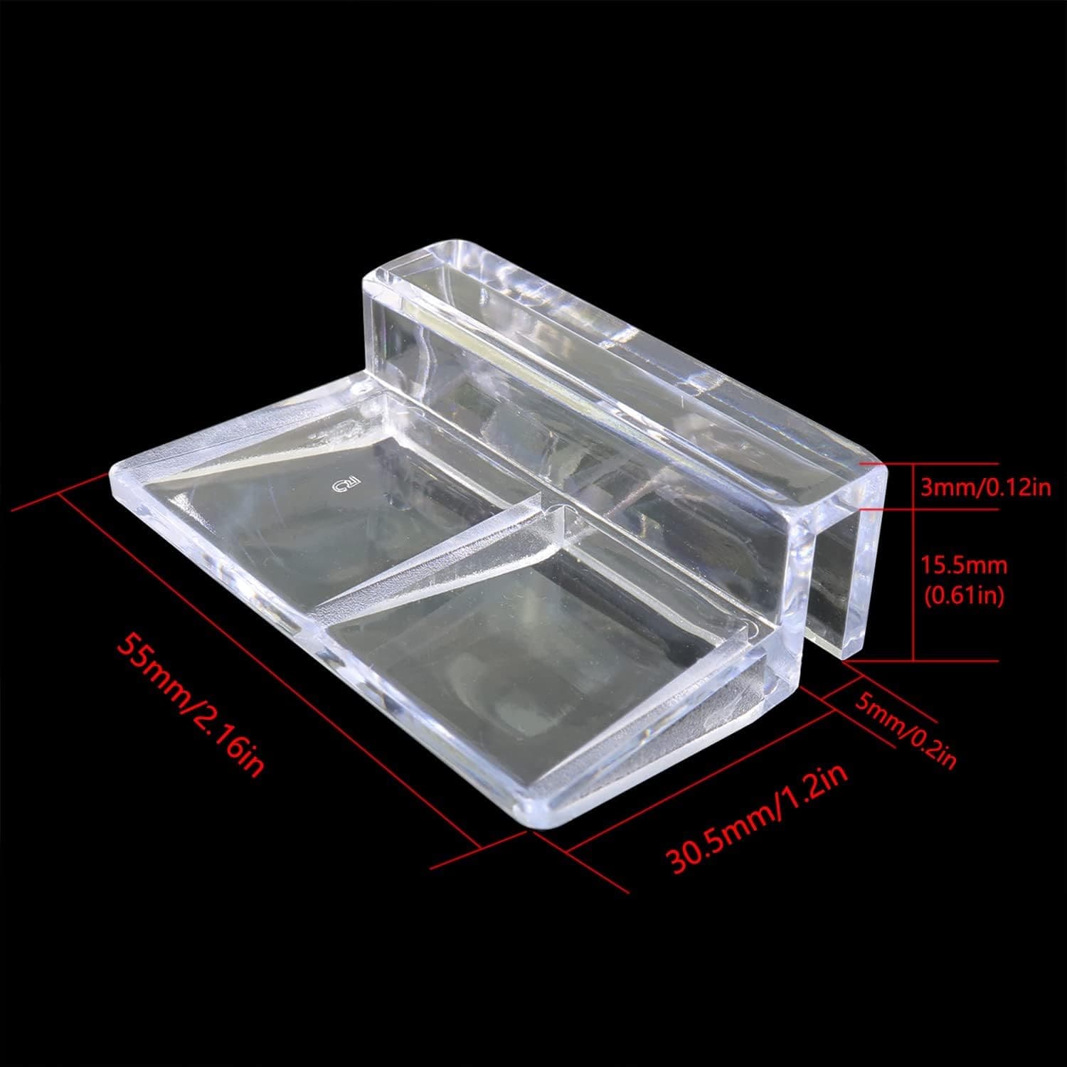 JianLing 8pcs Aquarium Glass Cover Clip Clear Acrylic Support Holder for...  2