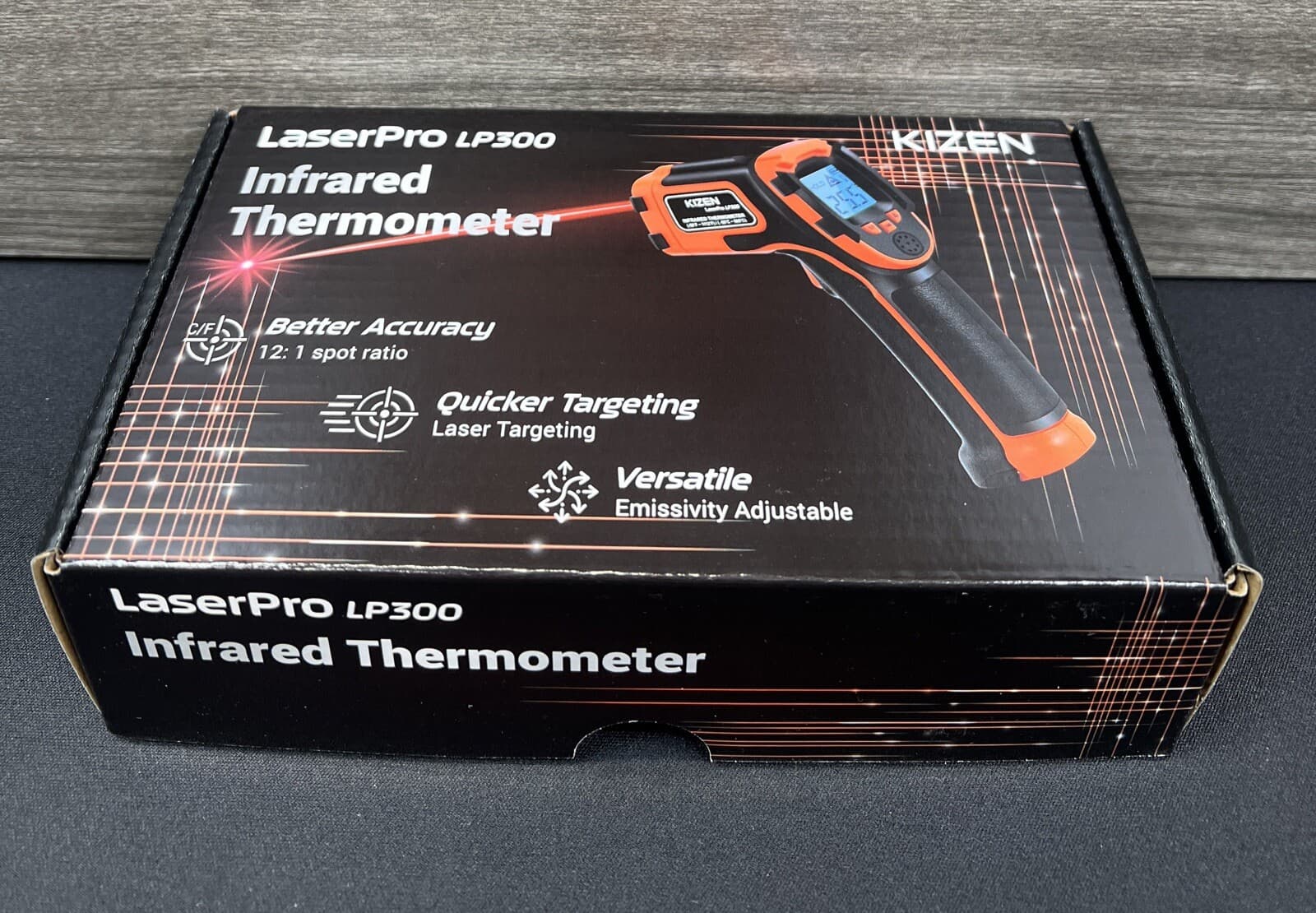 KIZEN Infrared Thermometer LaserPro LP300 Handheld Temperature Gun Orange 4