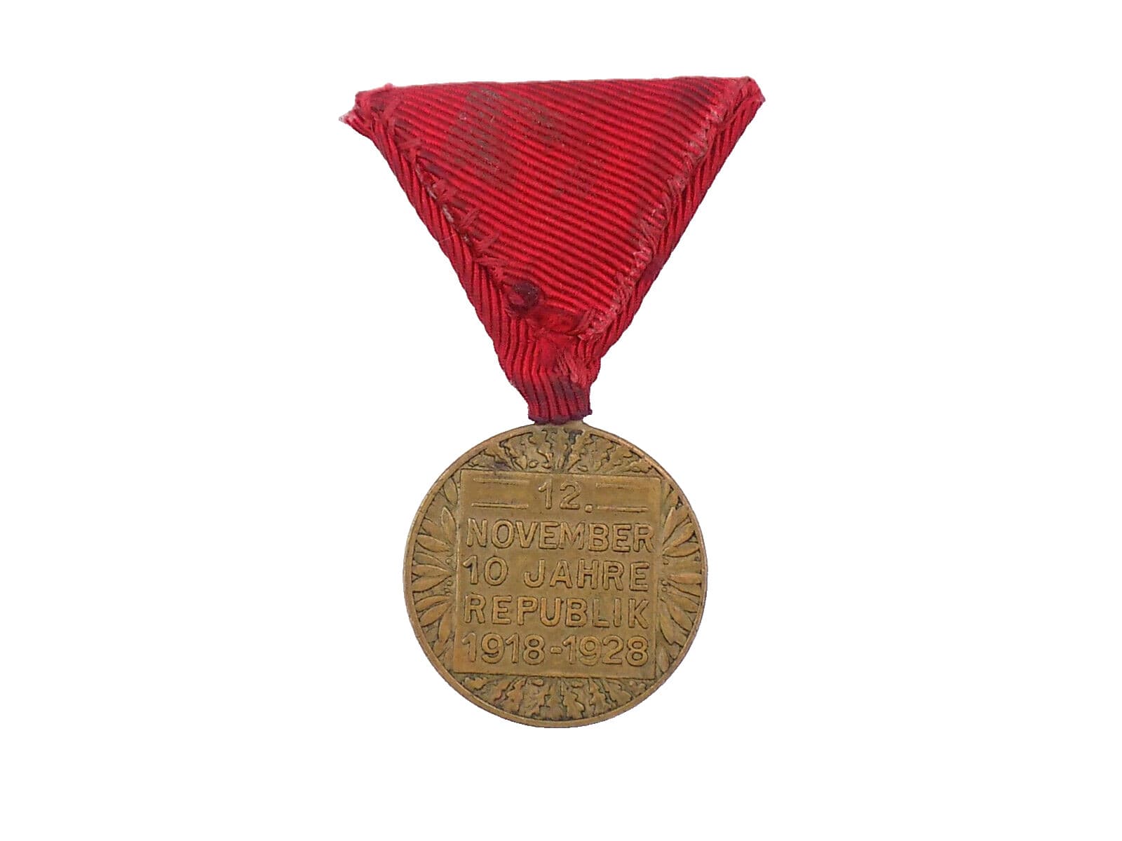 Original 1928 Austrian First Republic 10 Year Anniversary Medal 2