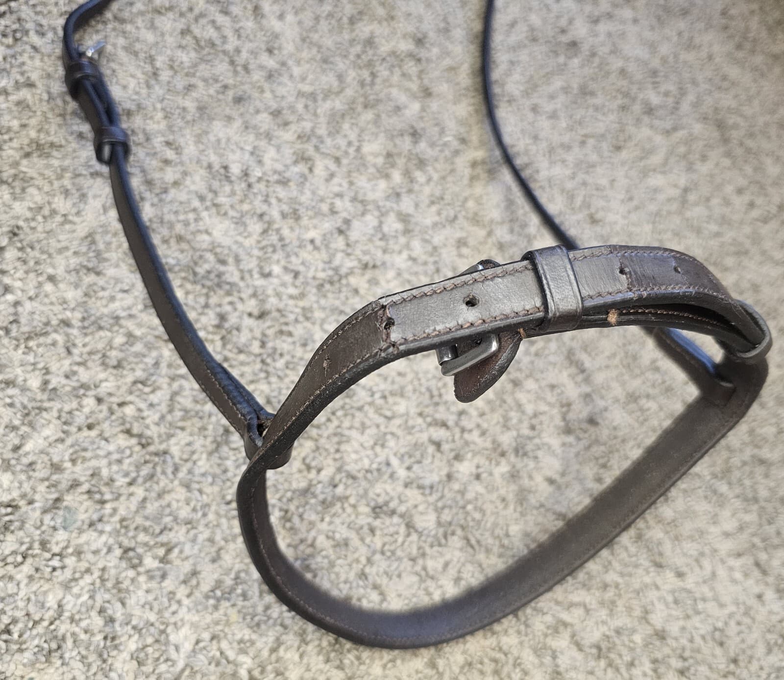 English Noseband Cavesson, Square Raised, Used, Appears WB 3