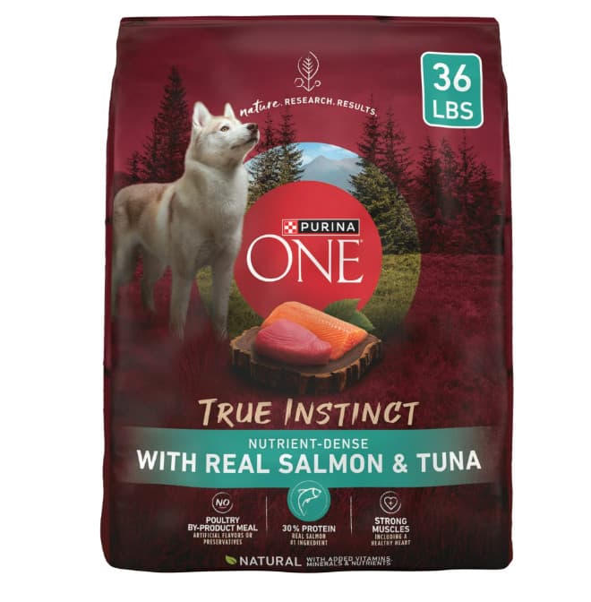 Purina ONE True Instinct Dry Dog Food, High Protein Real Salmon & Tuna, 36 lb