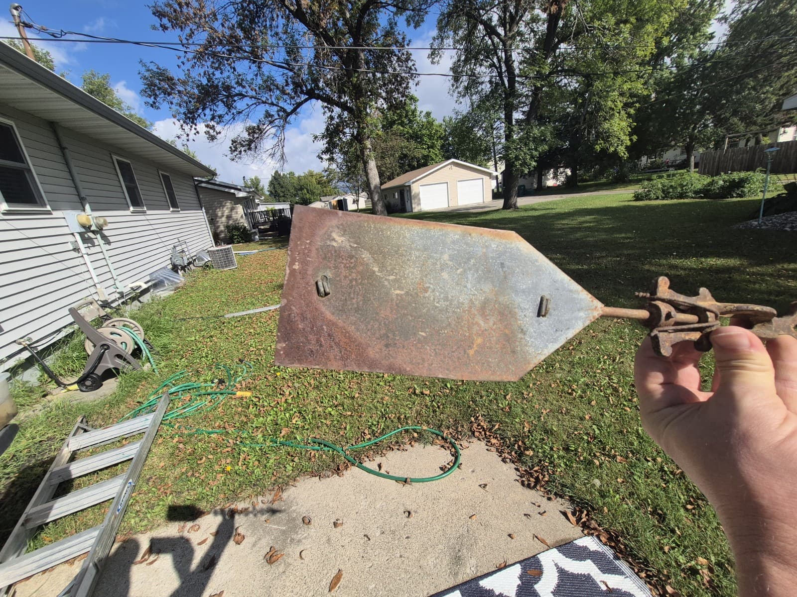 Antique Original Cast Iron Directional Weathervane Arrow Farm Decor 2