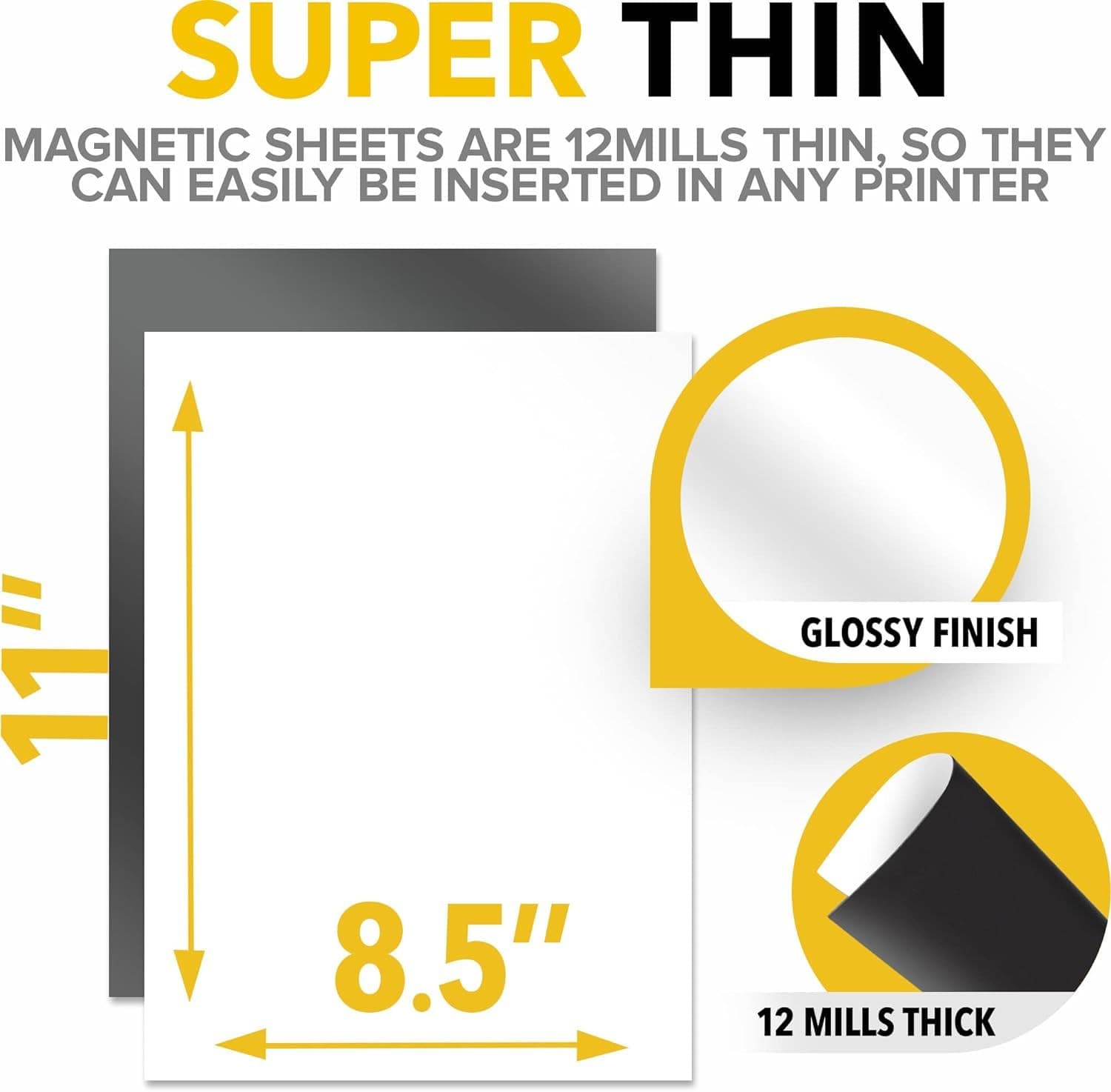 Printable Magnetic Sheets 15 Pcs Glossy (8.5"X11"/22X28Cm) – Inkjet-Optimized Fl 2