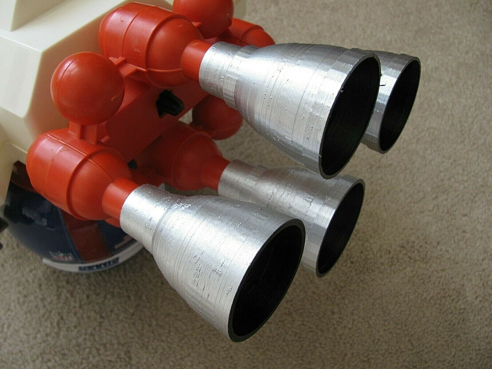 CUSTOM MADE & PAINTED (4) REAR ENGINE ROCKET BELLS SPACE 1999 Mattel Eagle 1  3