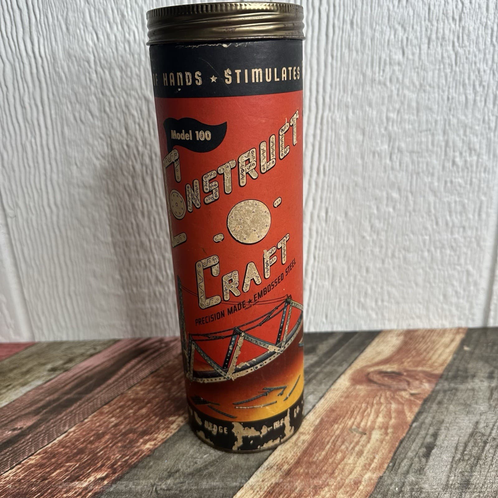 1948 Construct-O-Craft Building Toy Construction Set RARE Model 100 COMPLETE