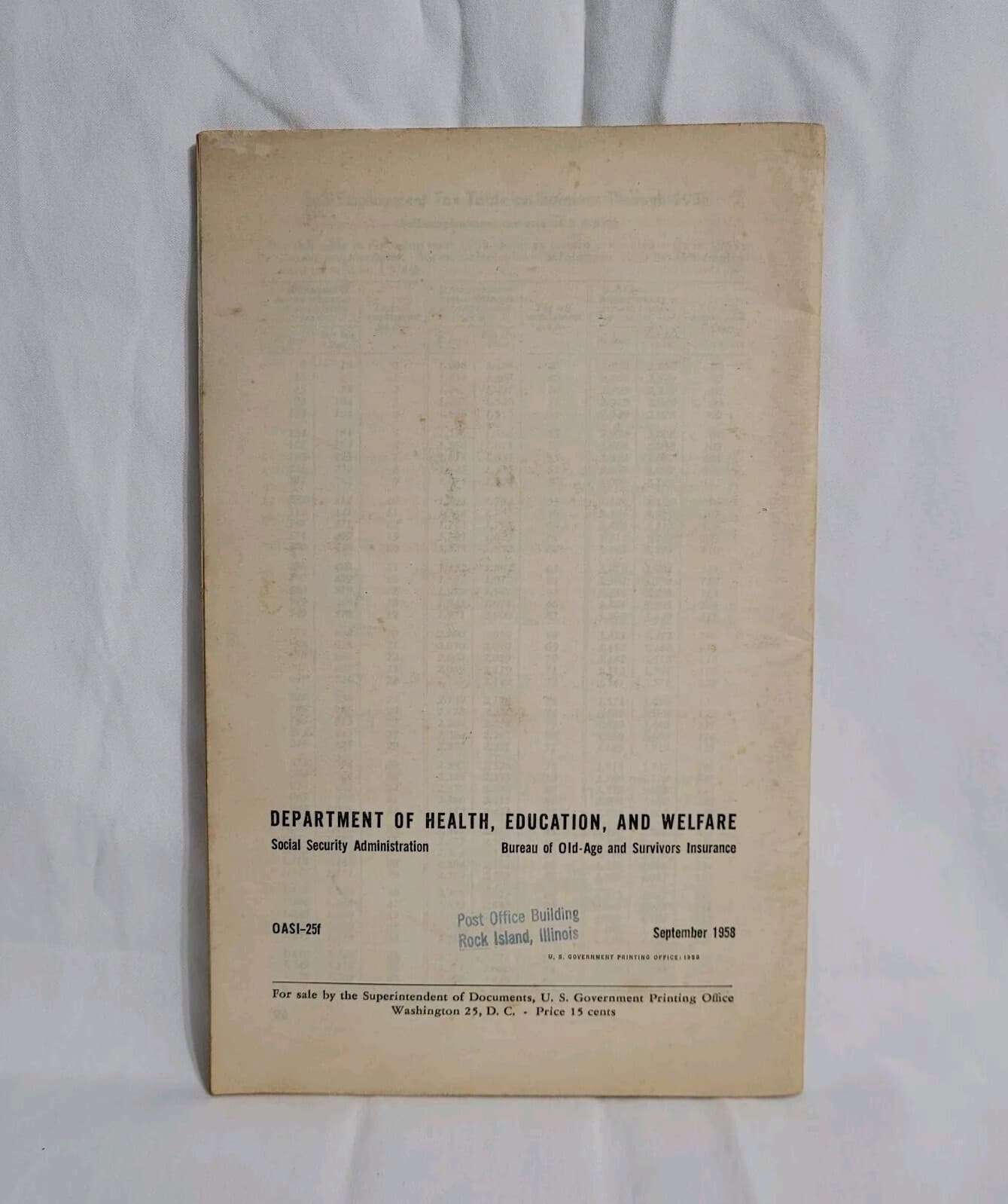 Vintage Farm People and Social Security Booklet 1958 US Government Ephemera 2