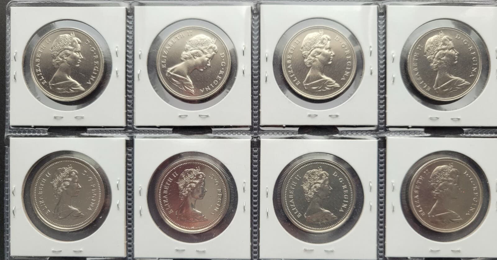 *** CANADA LOT OF 20 NICKELS DOLLARS *** 1968 - 1987 *** PROOF LIKE *** 4